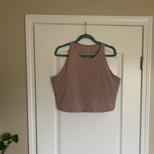 Old Navy Beige Athletic Top w/ Built-in Padded Bra